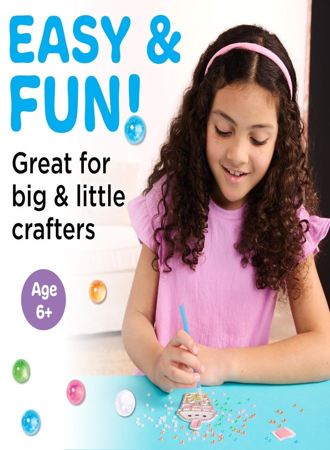 Creativity for Kids Bubble Gem Super Sticker: Bubble Tea - Bubble Tea Crafts and Diamond Painting Kits for Kids, Mini Craft Kit and Easter Basket Stuffers for Girls, Arts and Crafts (Ages 6+) - Image 5